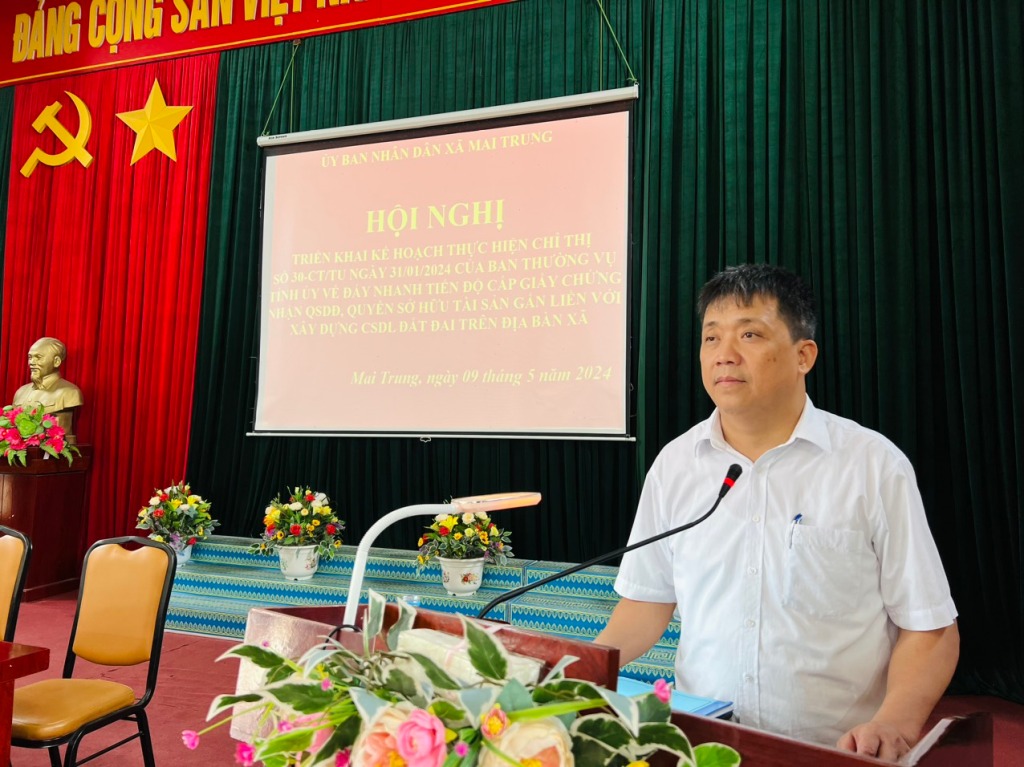 UBND xã Mai Trung tổ chức hội nghị triển khai thực hiện Quy chế dân chủ trên địa bàn
